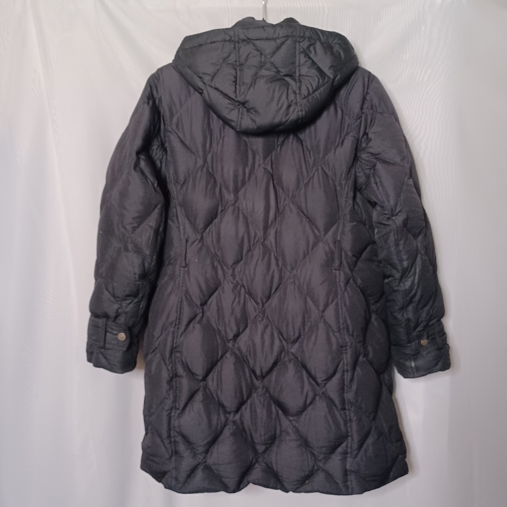 LAND'S END Women's Black Down/Feather 3/4 Coat. MP (10-12) - Picture 10 of 14